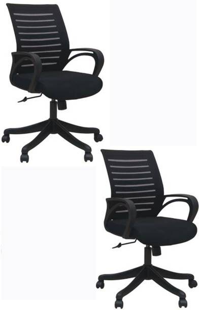 MAESTRO Home & Office Mesh Chair with Fixed Handles - Comfortable Desk Chair Fabric Office Adjustable Arm Chair