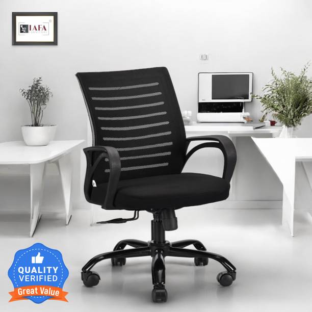 IAFA Diego Mid Back Ergonomic Office Chair Heavy Duty Black Metal Base 2 yr Warranty Mesh Office Arm Chair