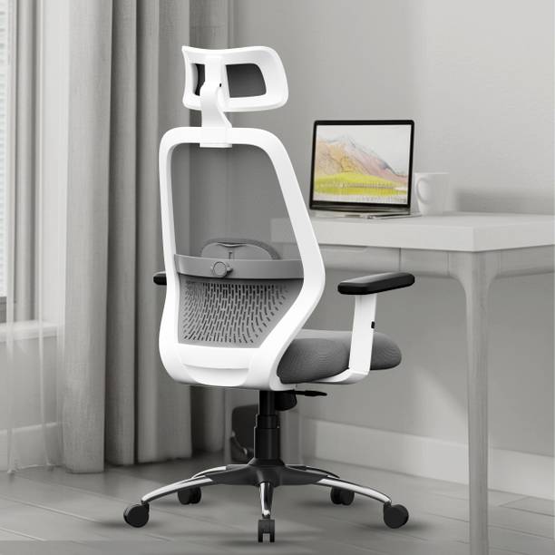beaatho Vertex High-Back Ergonomic Office Mesh Chair | 3-Years Warranty Natural Fiber Office Adjustable Arm Chair