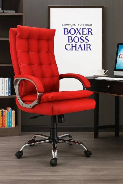 Newturn BOXER Premium Leather Boss office chair with 2 Yrs parts repl. Wty Leather Office Adjustable Arm Chair