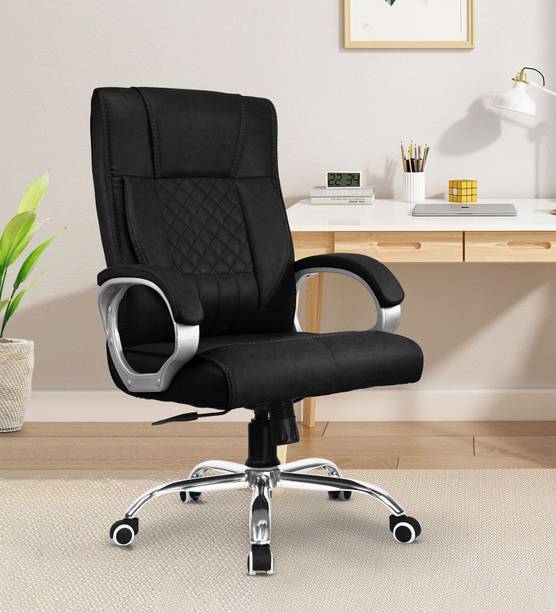 Vergo Swift High Back Ergonomic Boss Chair, Cushion Comfort, Revolving, Metal Base Leatherette Office Executive Chair