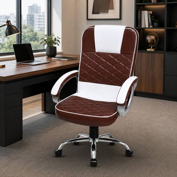 Nexvoro Bonded Leather Office Adjustable Arm Chair