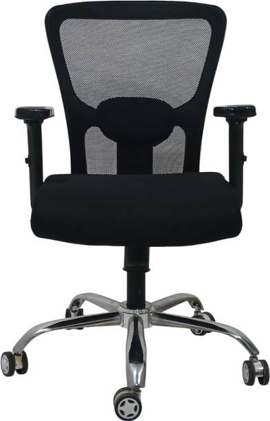 My Cubicles Revolving Study Chair for Students | Low Back Computer Chair for Office Mesh Office Adjustable Arm Chair