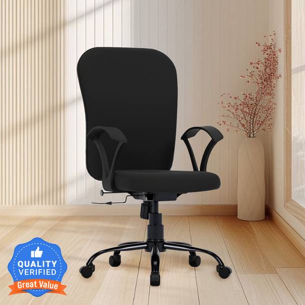 CRATVZ Dioy Ergonomic Chair with 3 Years Warranty, Home Desk Office Chair Fabric Office Arm Chair