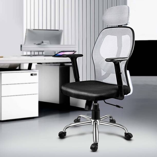 Oakcraft Matrix Ergonomic with Soft Comfortable PP Pads on Handles Mesh Office Adjustable Arm Chair