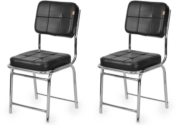 APPLE FURNITURE Durable Home Office Hotel without Arm chair Made of Heavy Steel Frame Leatherette Office Arm Chair