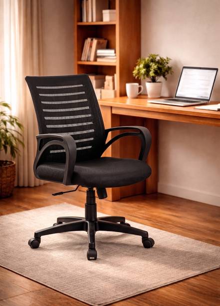 MAESTRO Home & Office Mesh Chair with Fixed Handles - Comfortable Desk Fabric Office Arm Chair