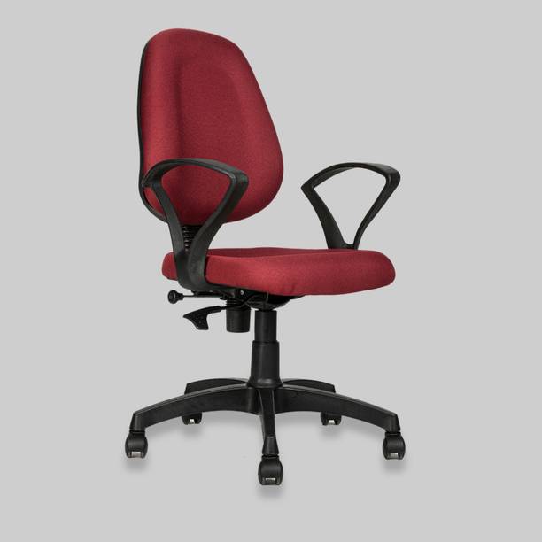 DSR Ergonomic Office Chair with Adjustable Height, Fabric & Sturdy Design Fabric Office Visitor Chair