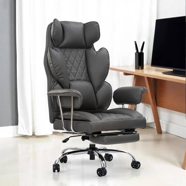 Drogo Ergonomic Computer Office Chair for Work from Home 400LBS CushionSeat Armrest PU Leather Office Executive Chair