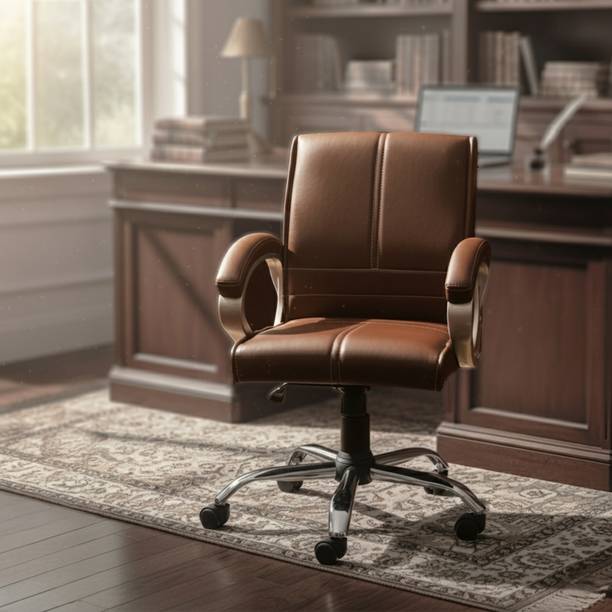 SJseatingsystem Leatherette Office Adjustable Arm Chair