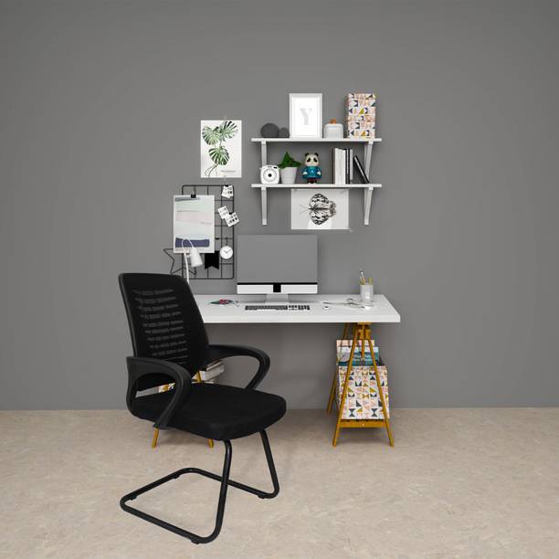 KART HANDICRAFTS Middle Back Mesh Office chair for Corporate spaces ,Conference rooms, offices Fabric Office Executive Chair