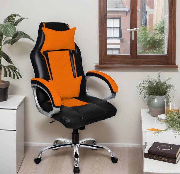 AASHRA ENTERPRISES E.A Gaming series E_92 High Back Chair Made With 1st Grade High Density Foam Leatherette Office Arm Chair