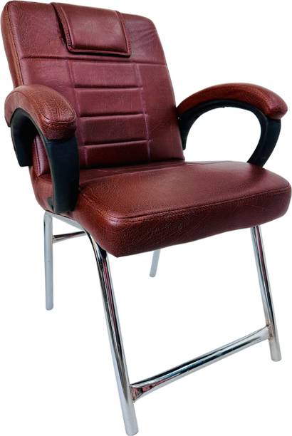 P P CHAIR Ergonomic Visitor h type Steel frame Chair Ultimate Comfort Perfect For Office Leatherette Office Visitor Chair