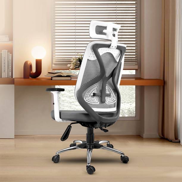 Oakcraft Hurricane Plus High Back Ergonomic Chair with Multi Synchro Mechanism Mesh Office Adjustable Arm Chair