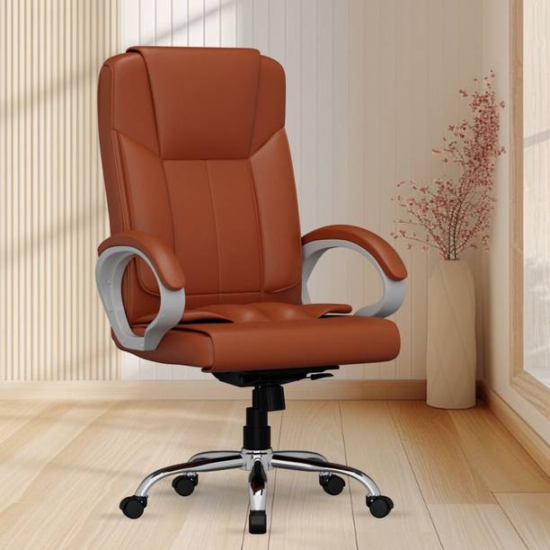 CRATVZ Orilia Ergonomic Office Chair, Study Chair with 3 Years Warranty Leatherette Office Executive Chair