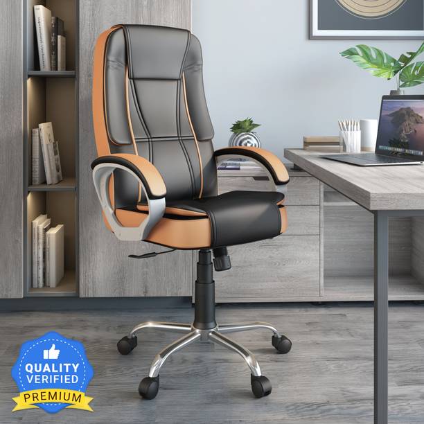 Nilkamal Kyoto Leatherette Office Adjustable Arm Chair