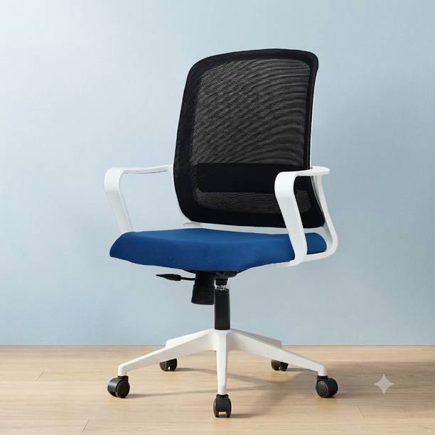 IAFA Rico Mid Back Ergonomic Office Chair with Nylon Base Mesh Office Adjustable Arm Chair