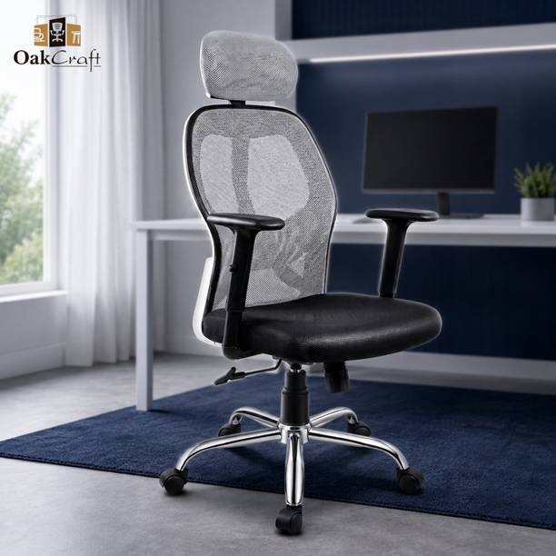 Oakcraft Matrix 3 Year Warranty Ergonomic with Comfortable Pads Ergonomic Mesh Office Adjustable Arm Chair