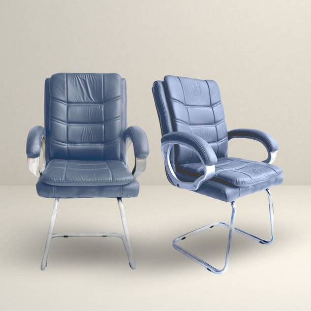ACTIVA Star Executive Visitor Chair For Study,Home,Reception|Cushioned Seat Back Leatherette Office Visitor Chair