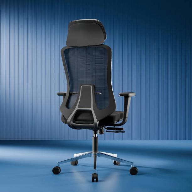 Vergo Icon High Back Ergonomic Chair, 4D Armrest,Seat Slider, Study,Gaming,WFH Premium Mesh, Fabric Office Adjustable Arm Chair