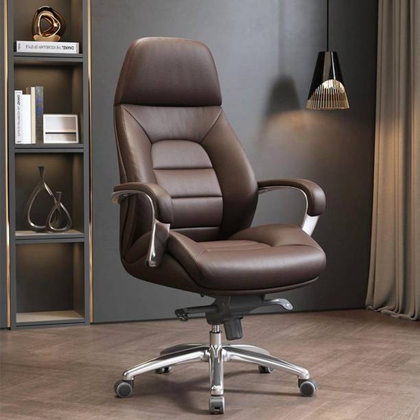 Make My Chairs ™ BOSS High Back Italian Leatherette Office Chair | 5 Star Strong Aluminum Base Leatherette Office Executive Chair