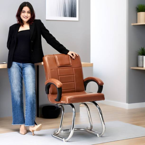KITHANIA Office Reception Ergonomic heavy visitor Home & Office visitor Study Chair Leather Office Executive Chair