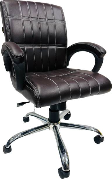 RATISON Mid Back | Ergonomic Executive | Home Office Study | Executive Revolving Chair Leatherette Office Arm Chair