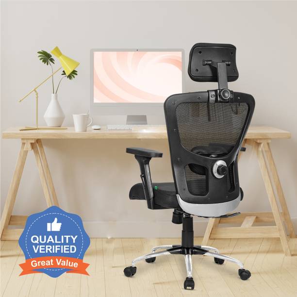 APEX CHAIRS SAVYA HOME BEATLE CHROME BASE HIGH BACK OFFICE CHAIR Fabric Office Executive Chair