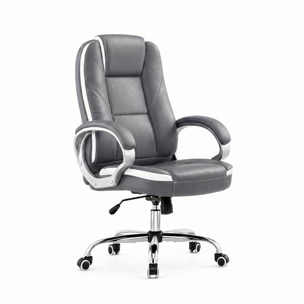 SEATFIT A171 Ergonomic Leatherette Office Chair with Adjustable Height & Back Support Leatherette Office Arm Chair