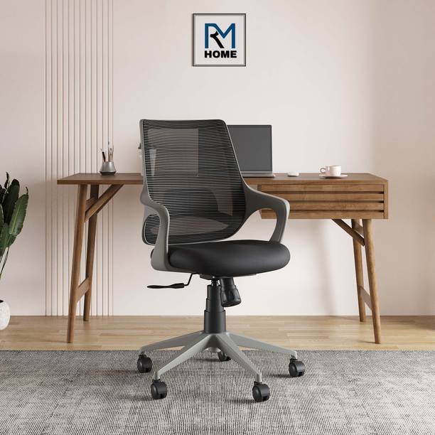 RM HOME Oliven ProFit Mid-Back Ergonomic Mesh Fabric Office Arm Chair