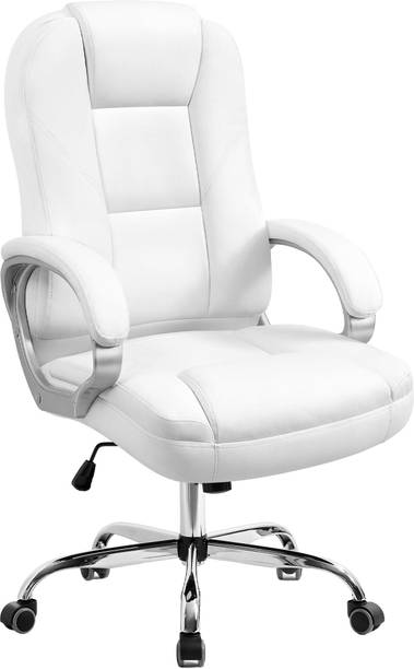 Oakcraft Luxury HIGH Back with Steel Base and 3 Year manufacturer Warranty on the Product Leatherette Office Executive Chair