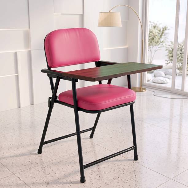 FURNIMAX Folding Study Chair With Cushion & Adjustable Writing Pad Fabric Study Folding Chair