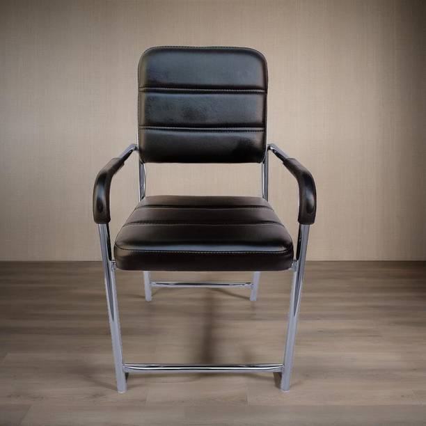 ACTIVA Acton Chair With Cushioned Seat & Backrest|Armrest Chair For Office/Study Areas| Leatherette Office Visitor Chair