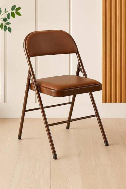 DPI Metal Folding Chair Upholstered Leatherette for Space-Saving Design for home Cotton Study Folding Chair