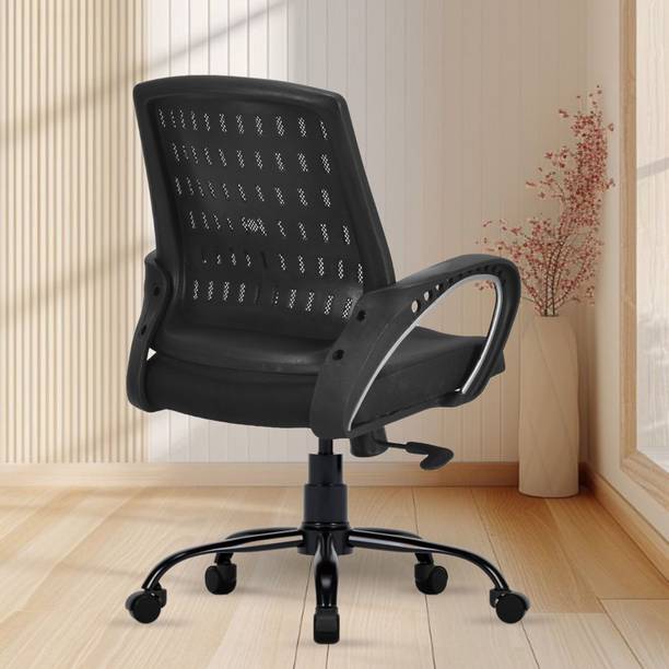 CRATVZ VAYON Ergonomic Chair with 3 Years Warranty, Home Desk Office Chair Fabric Office Arm Chair
