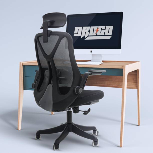 Drogo Ergonomic Office Chair/High Back Computer Chair with Lumbar support& Recline Mesh Office Executive Chair Black, Optional Installation Available