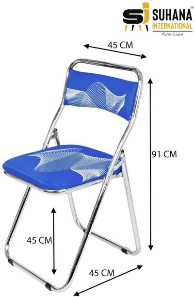 suhana group Blue chair Fabric Office Folding Chair