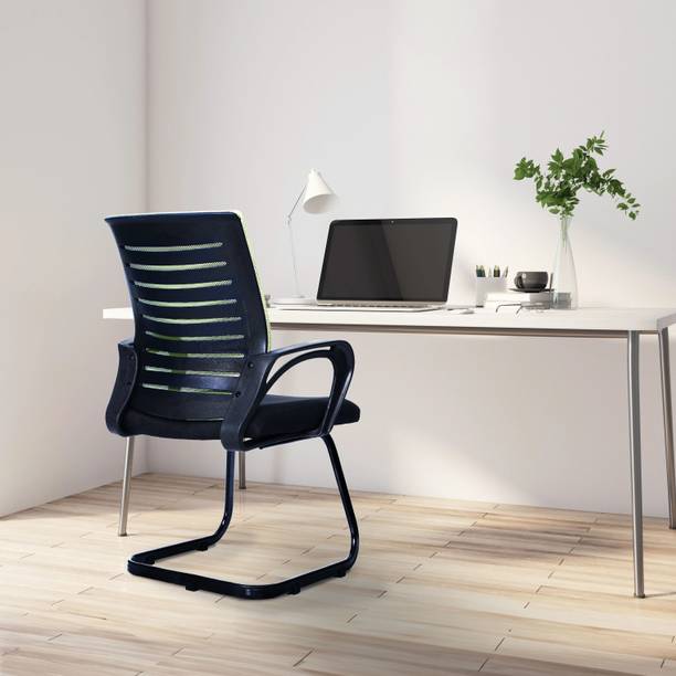 Comfort Mantra Ergonomic Office Chair Mid Back with Armrest Fabric Office Visitor Chair