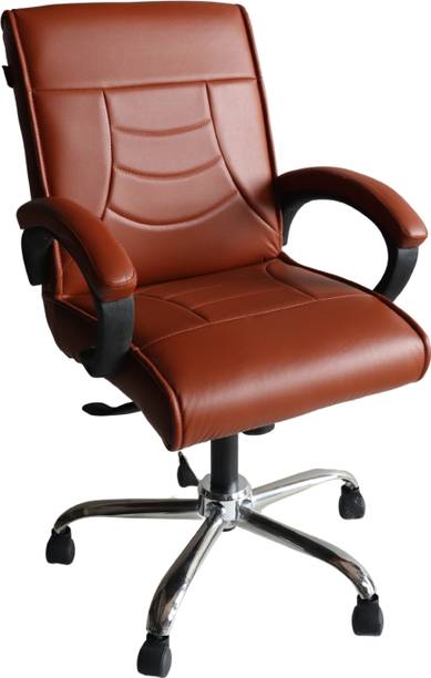 KITHANIA Mid Back Ergonomic Home & Office Study Reception Executive arm Revolving Chair Leather Office Executive Chair