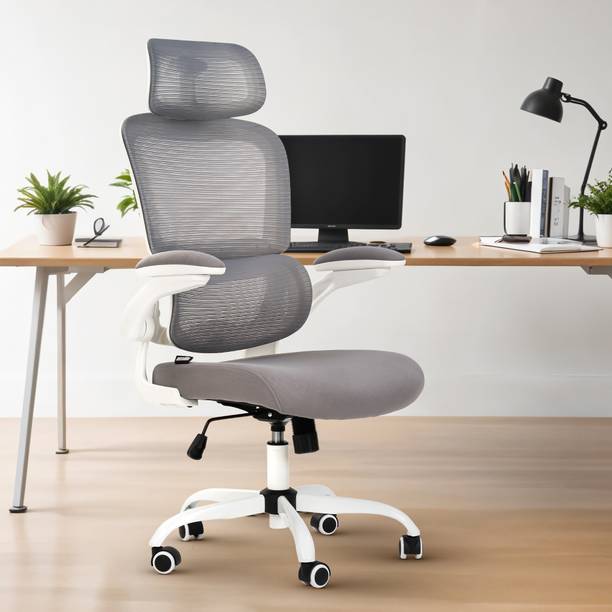 Drogo Ergonomic Office Chair for Work from Home Computer Chair Flip-up Armrest&Recline Mesh Office Adjustable Arm Chair