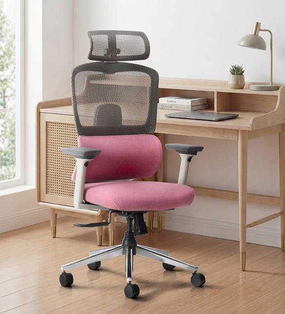 Aasana By Pepperfry Sama Office Chair with 4D Armrests | Multi-lock | Lumbar Support Mesh Office Adjustable Arm Chair