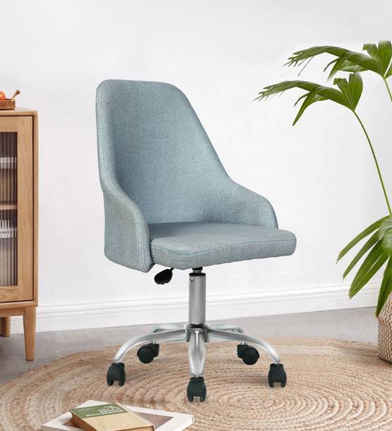 Vergo Smart Ergonomic Chair, Swivel Revolving, Metal Base, Home, Office, Desk,Students Fabric Study Arm Chair