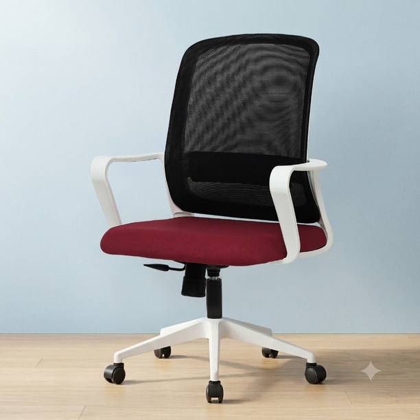 IAFA Rico Mid Back Ergonomic Office Chair with Nylon Base Mesh Office Adjustable Arm Chair
