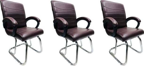 Goyal Steel & Furniture Industries Enhance Your new chair Home Office chair Comfortable Cushion Visitor Chair Leatherette Office Arm Chair