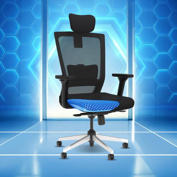 The Sleep Company Stylux SmartGRID Premium Ergonomic High-Back Desk Chair for Office & Home Nylon Office Executive Chair