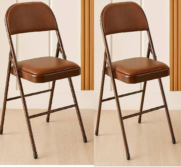 DPI Metal Folding Chair Upholstered Leatherette for Space-Saving Design for home Cotton Study Folding Chair