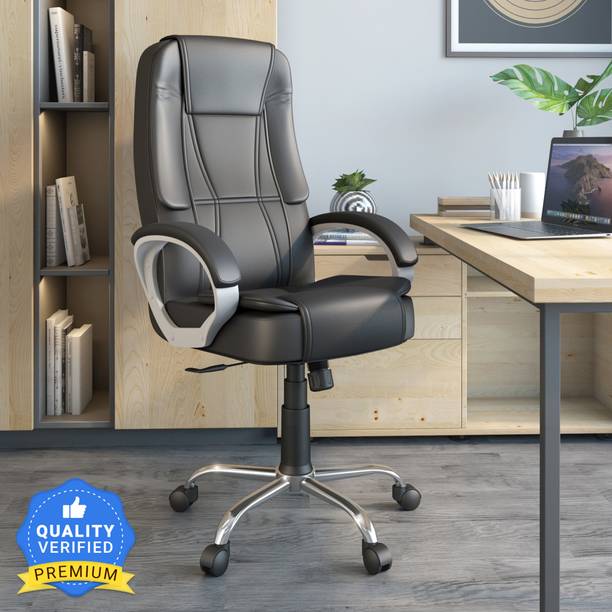 Nilkamal Kyoto Leatherette Office Adjustable Arm Chair