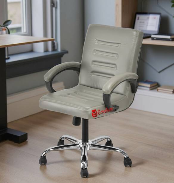 OFFICE SEATING Ergonomic Mid Back Revolving Chair | Home Office conference College reception | Leatherette Office Arm Chair