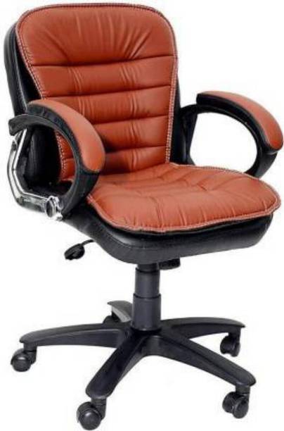 Guru Leatherette, Synthetic Fiber Office Adjustable Arm Chair