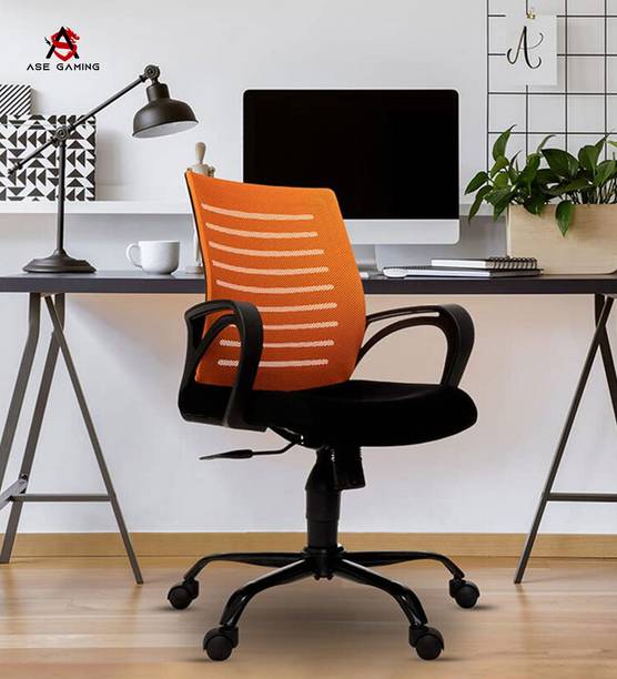 ASE Gaming Enigma Mid Back Ergonomic Office Chair Heavy Black Metal Base 3 yr Warranty Mesh Office Arm Chair